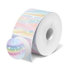 5.1cm(2인치) 원형 직접 감열 스티커 라벨 - 750개 라벨/롤 JADENS Nelko Phomemo 라벨 프린터와 호환 방수 내유성 BPA 프리 쉽게 벗겨, Rainbow