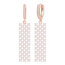 Mini Art 女款14K垂墜造型玫瑰金耳環 JK256