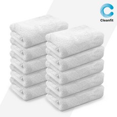 크린핏 그레슬린 코랄 극세사 타월, 10개, 화이트