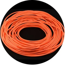 2 코어 땋은 패브릭 케이블 소프트 바 침실 응접실 DIY 라이트 라인 플렉스 조명 램프 와이어, Orange red, 1 Meter, 1개