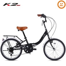 2025 케이투바이크 미니벨로 가족형 접이식자전거 브로디20인치 7단, 1개, 148cm, 블랙 반조립