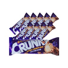 과자사탕초콜릿간식/VJ3_롯데 크런키 더블크런치바 36g 10입/사무실 회사 탕비실 모임 어린이집 학원 교회 과자파티