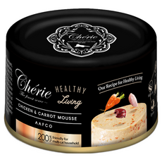 Chérie 法麗 全照護主食貓罐 雞肉胡蘿蔔慕斯 165g, 1個, 雞肉慕斯