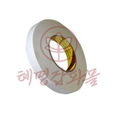 혜명잡화몰 부직포 양면테이프 35mmx50M 패브릭양면테이프 얇은양면테이프 양면스티커 플라스틱양면테이프 투명양면테이프