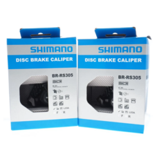 Shimano BR-RS305 機械式 前後卡鉗 FLAT 黑色 盒裝, 1個