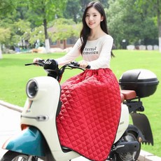 오토바이 전기 자동차 방풍 방수 무릎 보호대 하프 스커트 대형 앞치마 다리, 6. 오렌지 레드무릎 패드(퀼팅 버전)