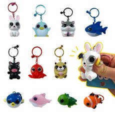 팝아이키체인 키링 키홀더 열쇠고리 가방꾸미기 에어팟 선물 해양동물, 니모, 1개, 니모