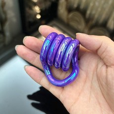 熱賣陶瓷系列扭扭樂寶石專注力訓練減壓神器小玩具tan解壓go, 陶瓷-電光紫, 1個