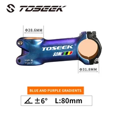 자전거정비TOSEEK Wcs 산악 자전거 핸들 바 스템 알루미늄 합금 눈부심 색상 고강도 사이클링 액세서리 31., 01 빠른, 03 wcs-Angle 6-80mm