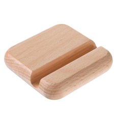 Ajcotahm Gosknor 목재 휴대폰 스탠드 싱글 슬롯 라운드 폰 홀더 휴대용 모바일 휴대폰 나무 스탠드 주방 욕실 사무실 액세서리용 책상 테이블 조리대 정리함, Ajcotahm Gosknor 목재 휴대폰 스탠드, 싱