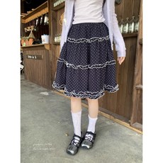 BAI Shop 點點蛋糕裙 水玉圓點木耳邊層次蓬蓬裙