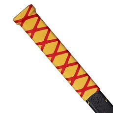 Advanced Hockey 아이스 하키 스틱용 그립 - 아이스 하키 스틱을 위한 더 나은 그립 청소년 및 성인용 스틱을 위한 원 사이즈 하키 테이프의 훌륭한 대안(옐로우-, yellow red, 옐로우-레드