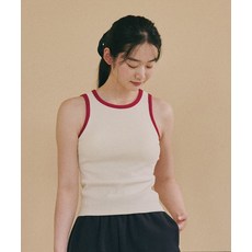 [오끼뜨] OGGITT 베이직 코튼 캡 내장 나시 크림레드