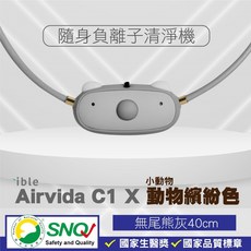 ible Airvida C1 兒童隨身負離子清淨機 隨身空氣清淨機 無尾熊灰 專品藥局