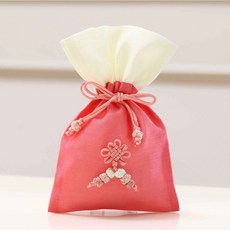 전통 복주머니 83(소) 선물포장주머니, 10개, 살구색