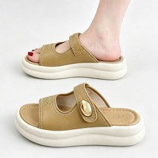 Modern Fashion 여성 발편한 벨크로 샌들 심플 슬리퍼 X110