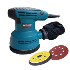 KOMORI砂紙機，輕巧低震動集塵設計，多功能六檔調速，360度旋轉打磨盤, 1套