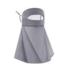 HinyBoeh 여성/남성용 자외선 차단 페이스 마스크-스카프 목 커버 포함 - 여름 사이클링 UP 업F 50+ 방한모, 회색