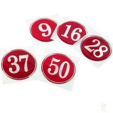 요이찌 숫자1개 원형 48mm 에폭시 번호판 1~50 숫자표지판, 22
