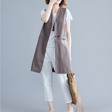 MinkyBee Minky Bee 100063C 層次感背心 女款長版外套