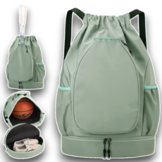 세리앙쥬 테니스 배드민턴 가방 방수 + 신발수납 + 라켓 + 공 대용량 백팩, 화이트, 1개