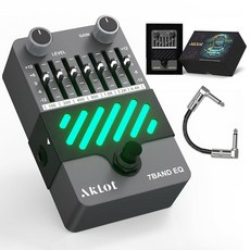 AKLOT 옥타브 일렉트릭 기타 페달: 빠른 트래킹 및 다이내믹 리스폰스 +1/-1 옥타브 및 레벨 컨트롤 미니 기타 이펙트 페달 트루 바이패스 네온 서브 시프트, EQ