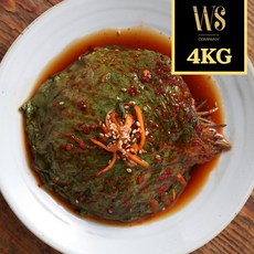 [그린이] 양념깻잎 4kg 아이스박스포장 업소용 대용량, 1개