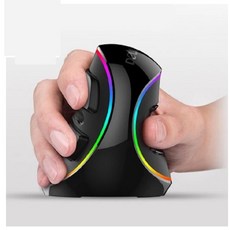 Delux 多彩 大手滑鼠 人體工學 垂直滑鼠 RGB發光 電競, M618.RGB(有線 有光)線長1米5, 黑, M618