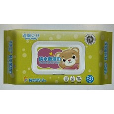 奈森【適膚克林】有蓋掀蓋濕紙巾 80抽加大 台灣製造純水 嬰兒適用, 1個, 不打統編1有蓋更不易乾80抽X一箱24包