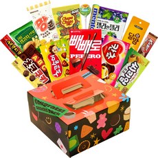 스낵24 발렌타인데이 화이트데이 축하해 케이크박스 인기스낵 과자 선물세트, 1세트