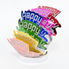 반짝이티아라헤어밴드 어린이집파티이벤트소품생일헤어밴드 기념일파티머리띠 6컬러세트