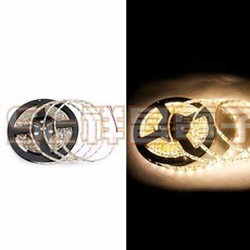 5050 LED燈條 DC12V 防水灌膠軟燈條 5M 暖白/紅/黃/綠/藍/白/七彩, 1個, 白光