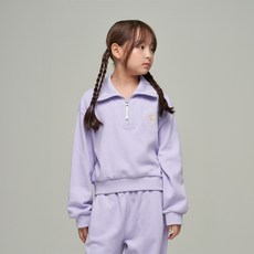 내셔널지오그래픽 키즈 K243GSW910 크롭 반집업 맨투맨 LAVENDER 244960