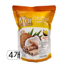 아로이 코코넛롤 크리스피롤 두리안향, 80g, 4개