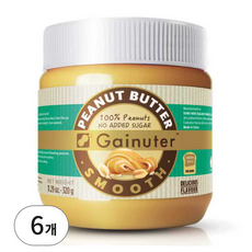 제이넛터 무가당 땅콩버터 스무스 320g 6개