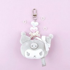 산리오 쿠로미 실버비즈 얼굴 가방고리 키링 5cm
