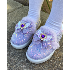 FROMBEBE 여아용 일리 날개 LED 겨울 털 슬립온