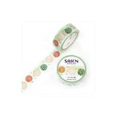 SAIEN 사이엔 마스킹테이프 수박과 고양이 UR-0250 15mm 7m 일본 와시