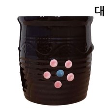 비시몬 물빠짐 도자기 수저통 항아리 수저 꽂이 보관통, 1개, (대)단일색상 1개, (대)단일색상