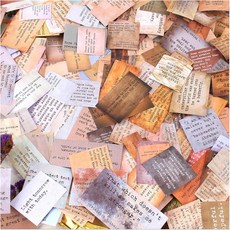 [ 1127021 ] 240피스 빈티지 영감 인용구 저널링용 대형 스티커 4팩 레트로 타자기 단어 스티커 세트 정크 저널 용품 콜라주 부조 플래너를 위한 에페메라, 240타자기 영감 스티커