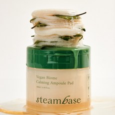 STEAMBASE Vegan Biome肌膚舒緩安瓶爽膚棉片 180ml, 1罐, 70片