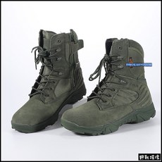 野戰搖滾 三角洲部隊高品質特戰軍靴-側拉式拉鍊 黑色多地形迷彩 登山靴作戰靴工作靴勤務靴暗夜迷彩軍靴特勤靴