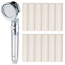 COWA 3段式止水開關蓮蓬頭+過濾器 12件組, 1組