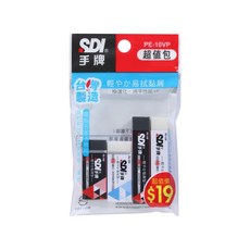 辦公王 SDI手牌 4入 橡皮擦, 1個, PE-10VP 輕感易拭黏屑型筆擦超值包