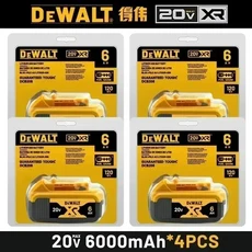 새로운 100% 오리지널 Dewalt 6Ah/5Ah 20V 전동 공구 배터리 DCB206 DCB206 20V 배터리 DCB205 DCB200 항공, 07 BATTERY 6AH x4pcs