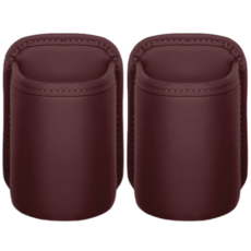 모닝문 차량 틈새활용 클립형 가죽 컵홀더, 레드브라운, 2개