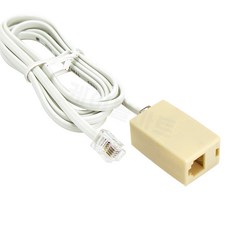 케이블마트 전화선 수화기 꼬임방지 전화기 L코드 커넥터 커플러 연장선 케이블, TL18 전화선연장 1m