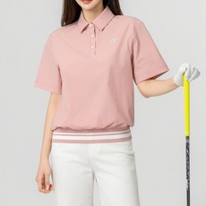 베러투데이 여성 골프웨어 파크골프 아이스 타공 블루종 반팔 카라 티셔츠