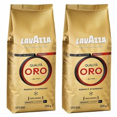 라바짜 퀄리타 ORO 홀빈 커피, 250g, 2개