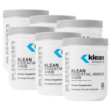 클린애슬리트 에센셜 아미노산 HMB 오렌지 크림맛 Klean ATHLETE Essential Aminos +HMB, 6개, 275g
